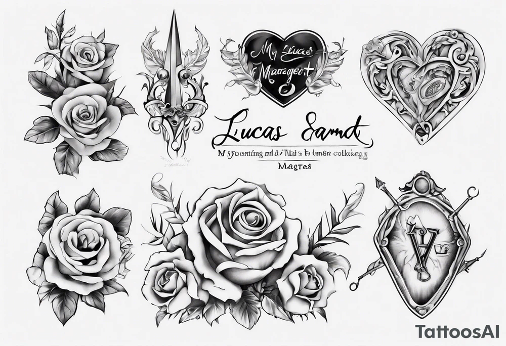 my kids' names: Lucas and Margaret and something that symbolizes love tattoo idea