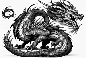 Dragon full body tattoo idea