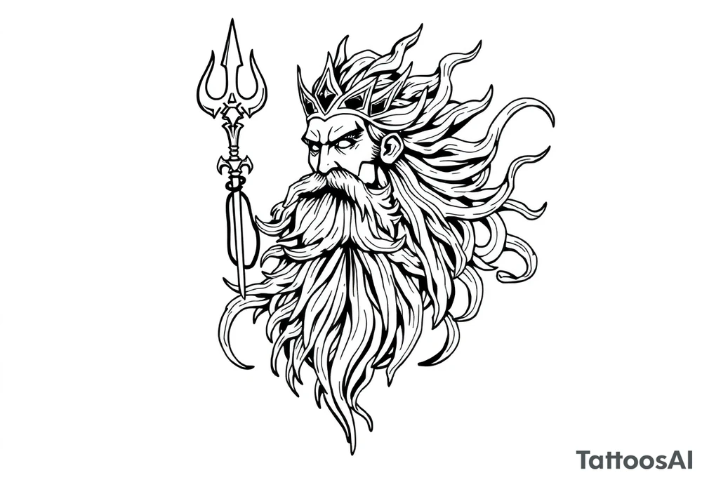 god of sea tattoo idea