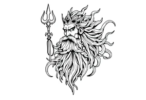god of sea tattoo idea