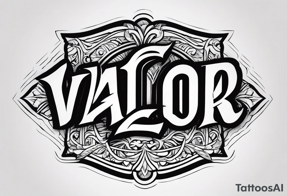 The word Valor tattoo idea