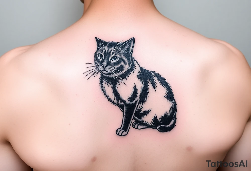 black cat tattoo idea