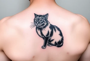 black cat tattoo idea