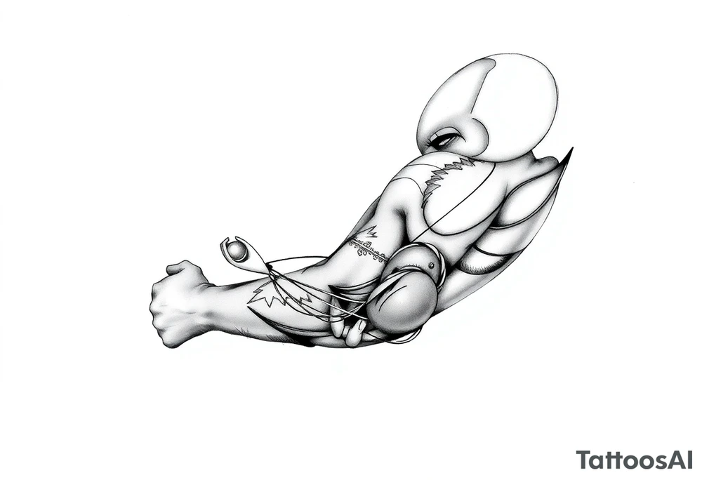 Meditating person tattoo idea