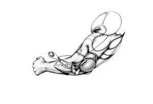 Meditating person tattoo idea