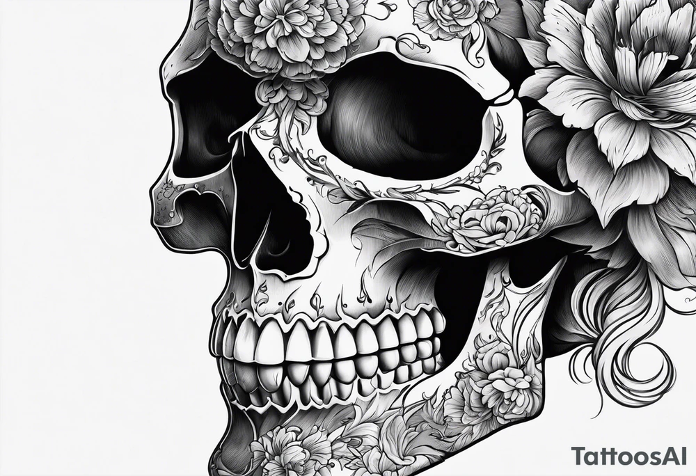 a skull tattoo idea