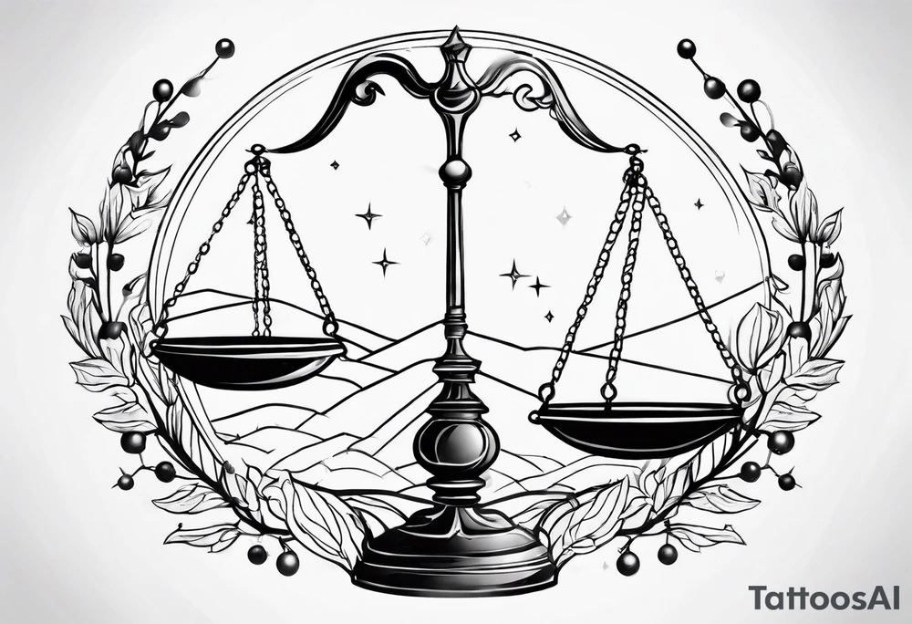 Libra constellation tattoo idea