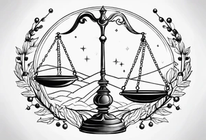 Libra constellation tattoo idea