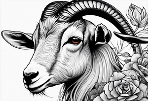 Goat combined with snake tattoo idea