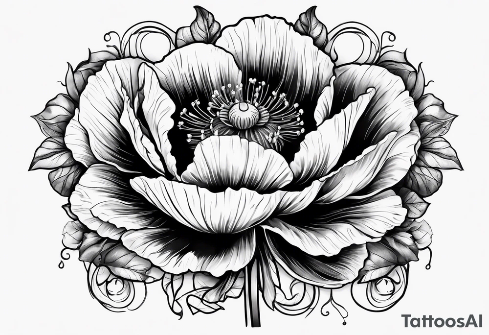 Poppy tattoo idea