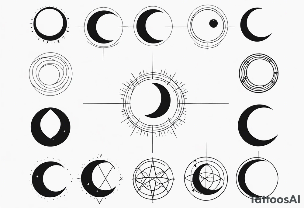 Moon phases tattoo idea