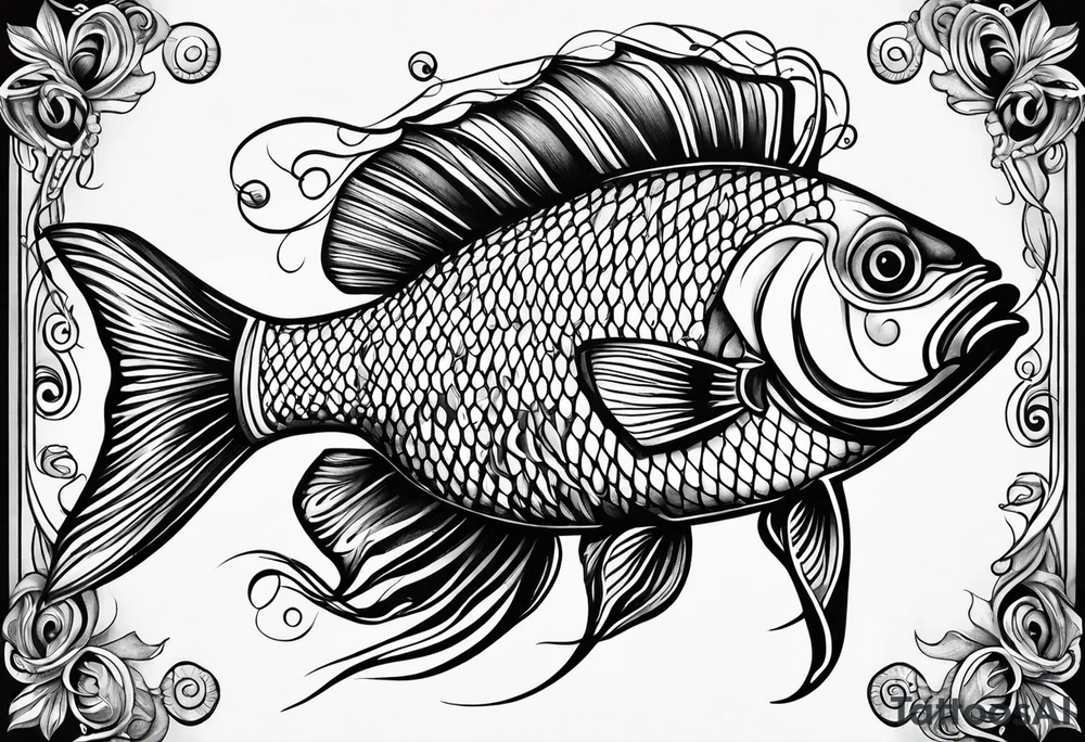 pretty fish tattoo idea