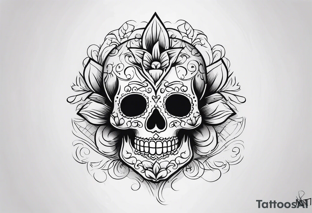 Mexican skull with smoke coming from the bottom tattoo idea Mexican skull with smoke coming from the bottom tattoo idea