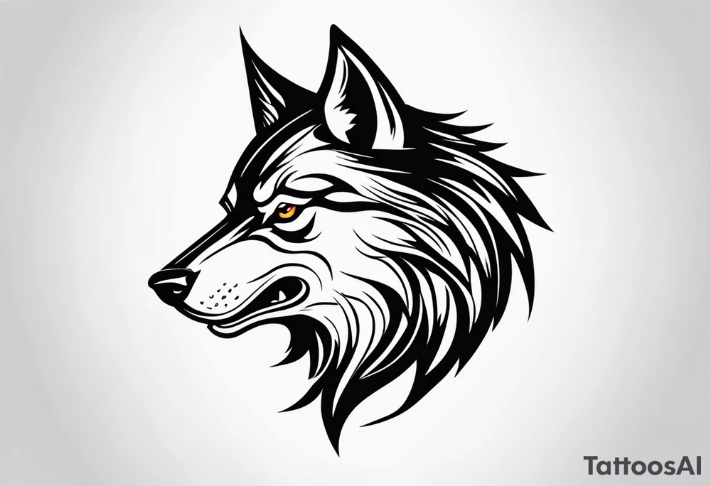 scary wolf head with dark smoke body running tattoo idea scary wolf head with dark smoke body running tattoo idea