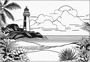 guam theme, minimalist tattoo idea