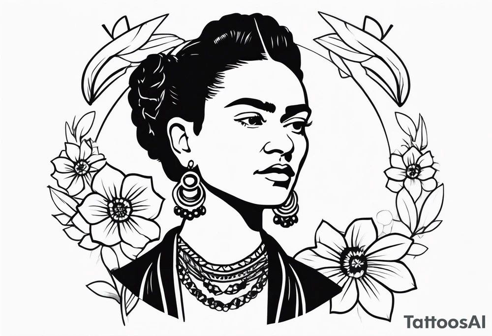 Frida Kahlo Portrait tattoo idea