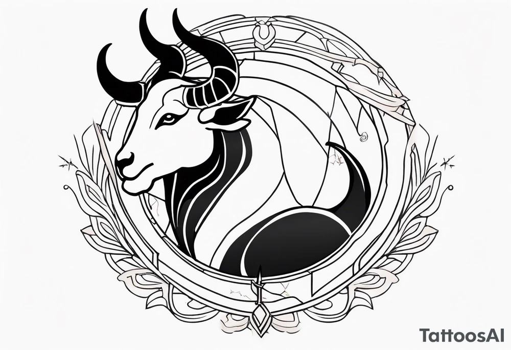 cool capricorn tattoo idea