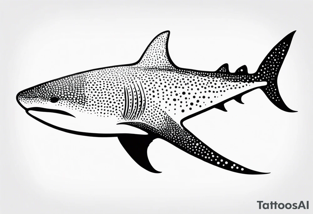 A whale shark tattoo that embodies the love of water tattoo idea