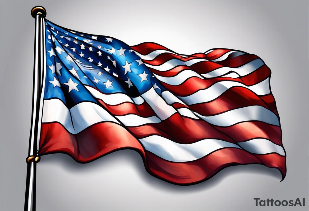 American flag tattoo idea