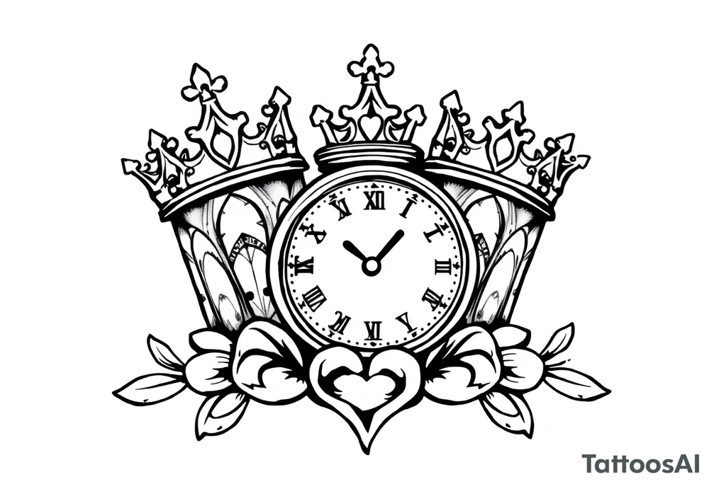 Time crowns tattoo idea