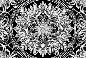 repeating Ice crystal swirl tattoo idea