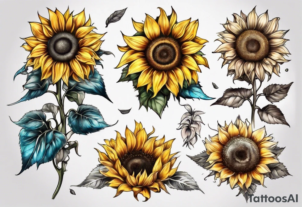 Sunflower tattoo idea