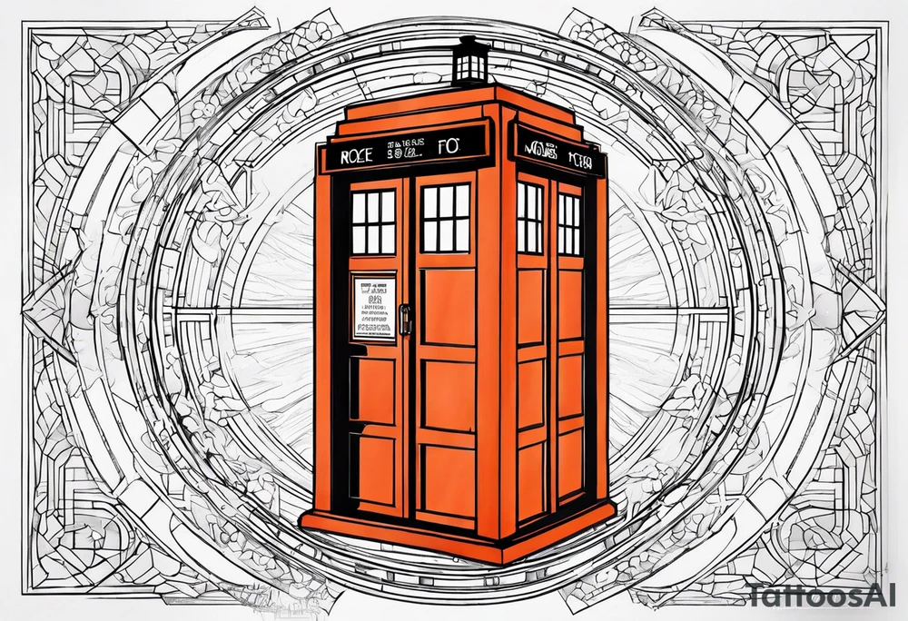 Tardis. Nothing around it. tattoo idea