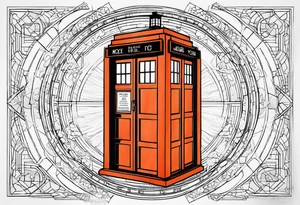 Tardis. Nothing around it. tattoo idea