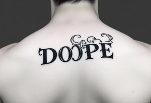 Clouds of smoke coming off a cigar or blunt with the word DOPE being spelled out in smoke. tattoo idea