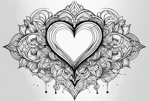6 connecting hearts tattoo idea