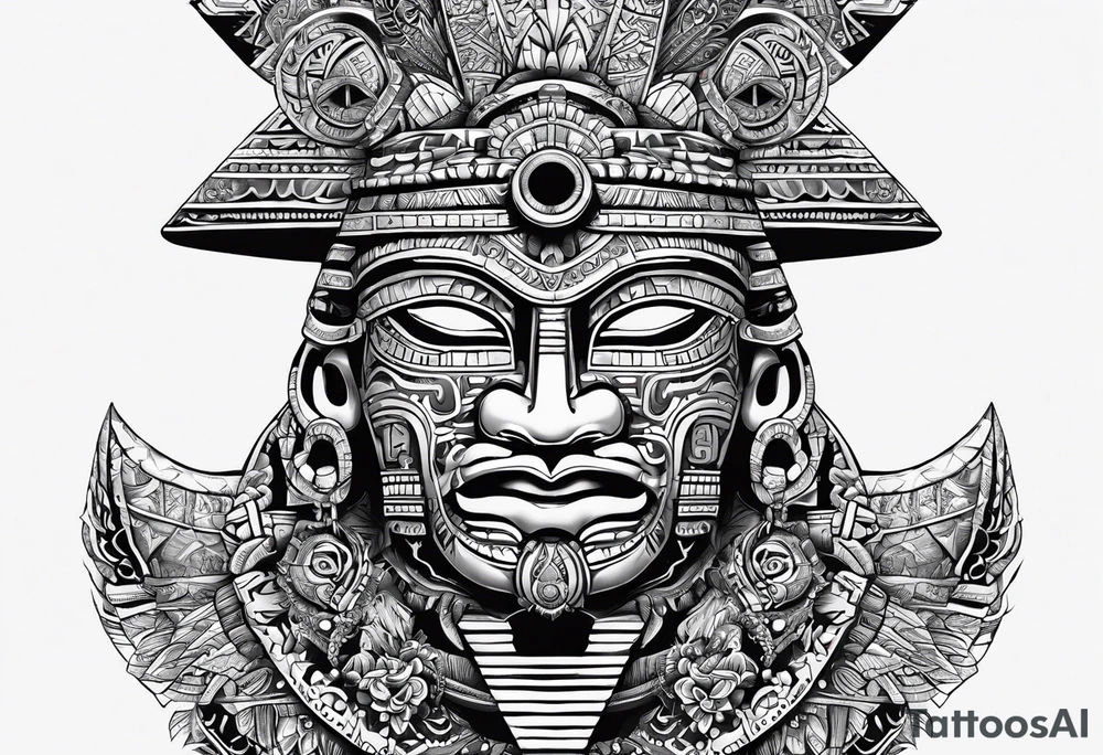 toroids, pyramids, Aztec teaky mask tattoo idea toroids, pyramids, Aztec teaky mask tattoo idea