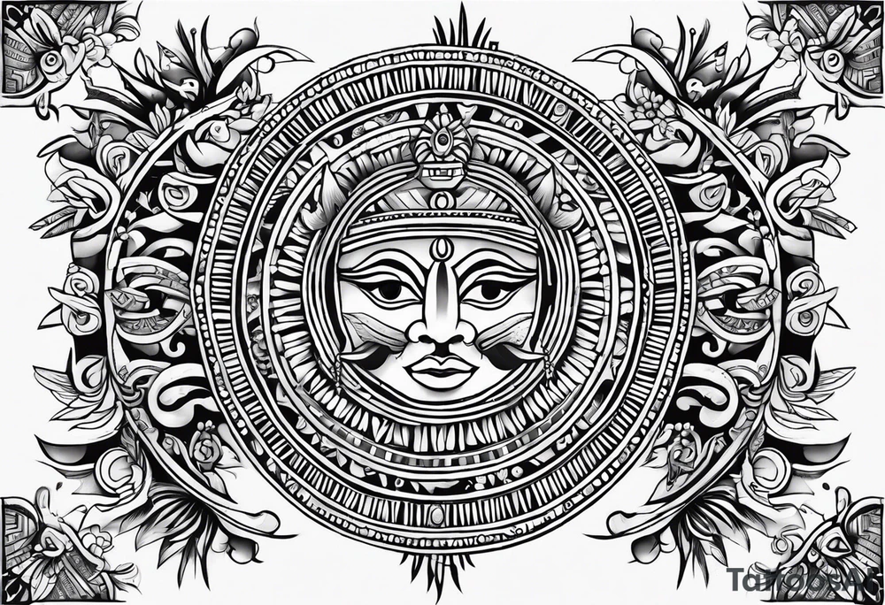 Inca sun tattoo idea