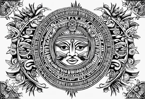 Inca sun tattoo idea