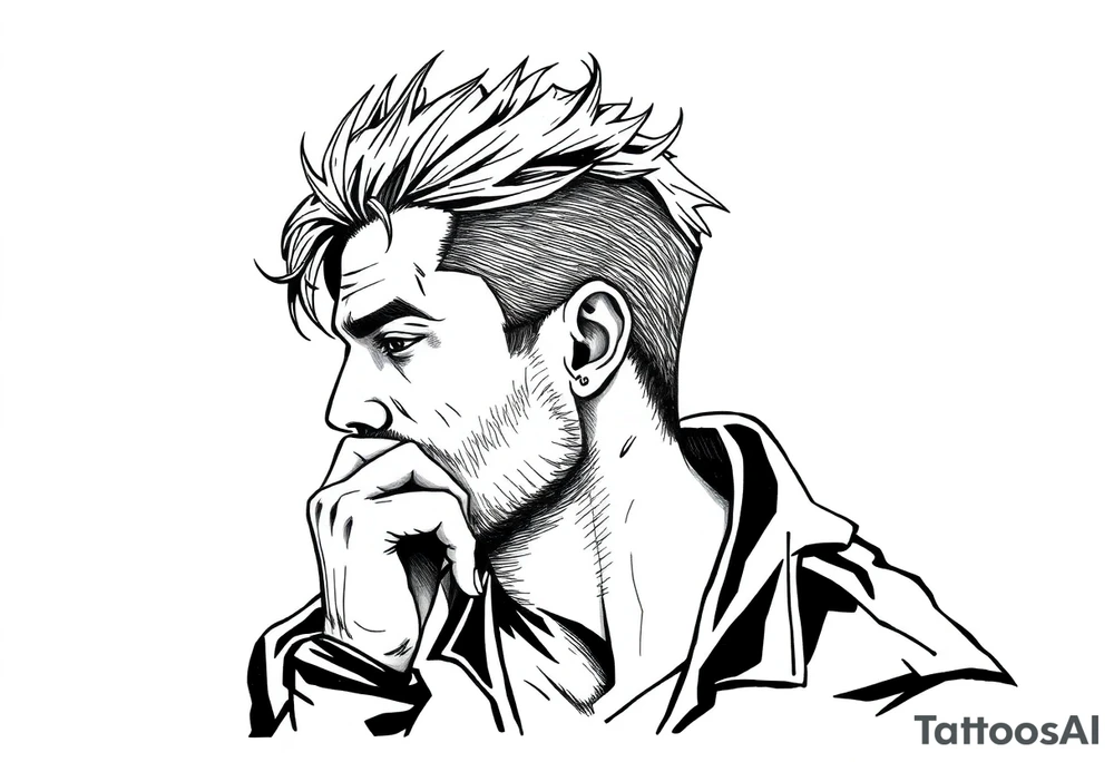 lost in thoughts tattoo idea