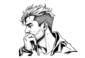 lost in thoughts tattoo idea
