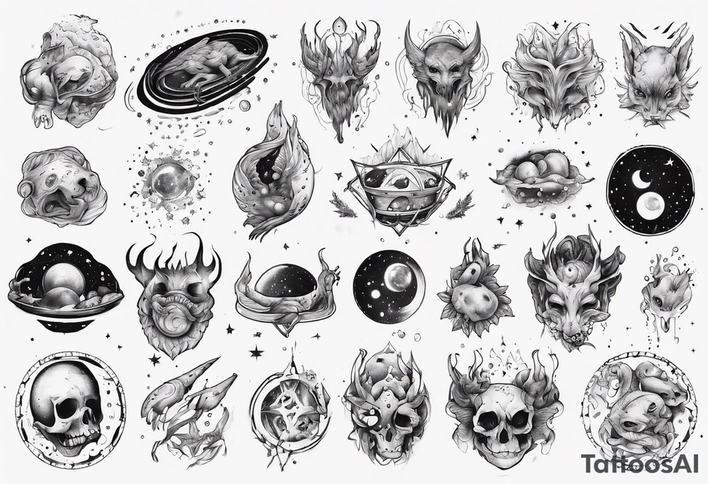 A creature who feeds of of galaxies tattoo idea