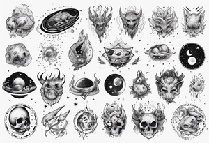 A creature who feeds of of galaxies tattoo idea