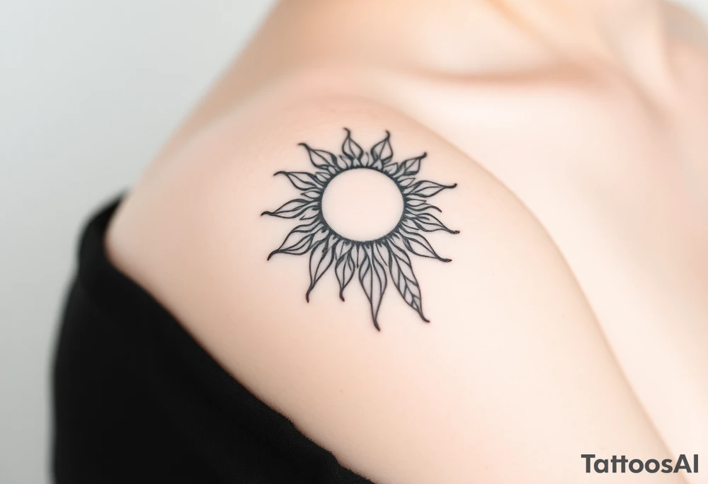 The sun cascading tattoo idea