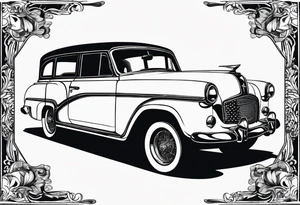 Classic Car Silhouette tattoo idea