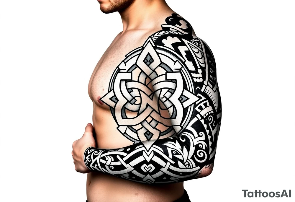 tibetan endless knot tattoo idea