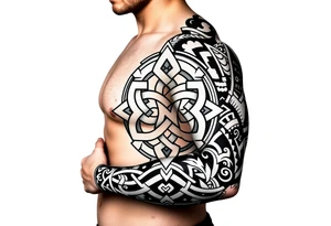 tibetan endless knot tattoo idea