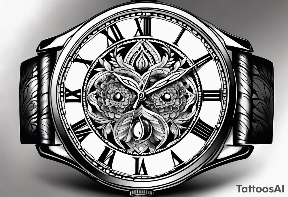 day of month watch tattoo idea