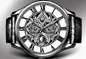 day of month watch tattoo idea