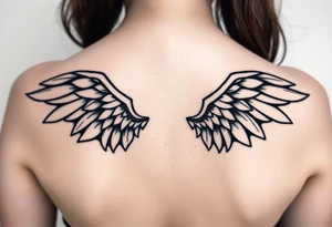 gothic wings tattoo idea
