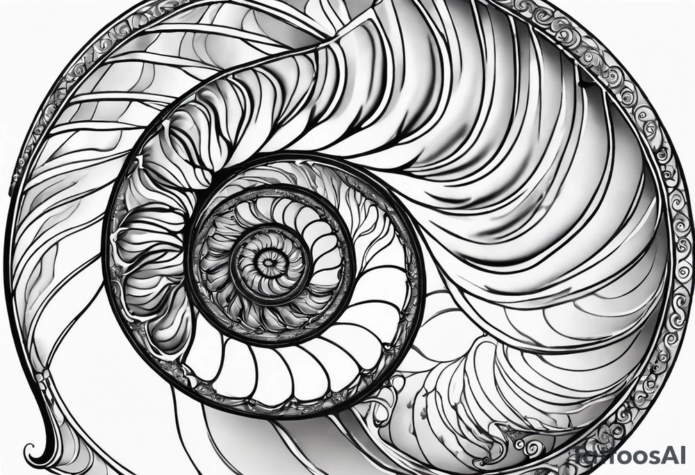 nautilus shell tattoo idea