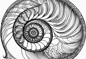 nautilus shell tattoo idea