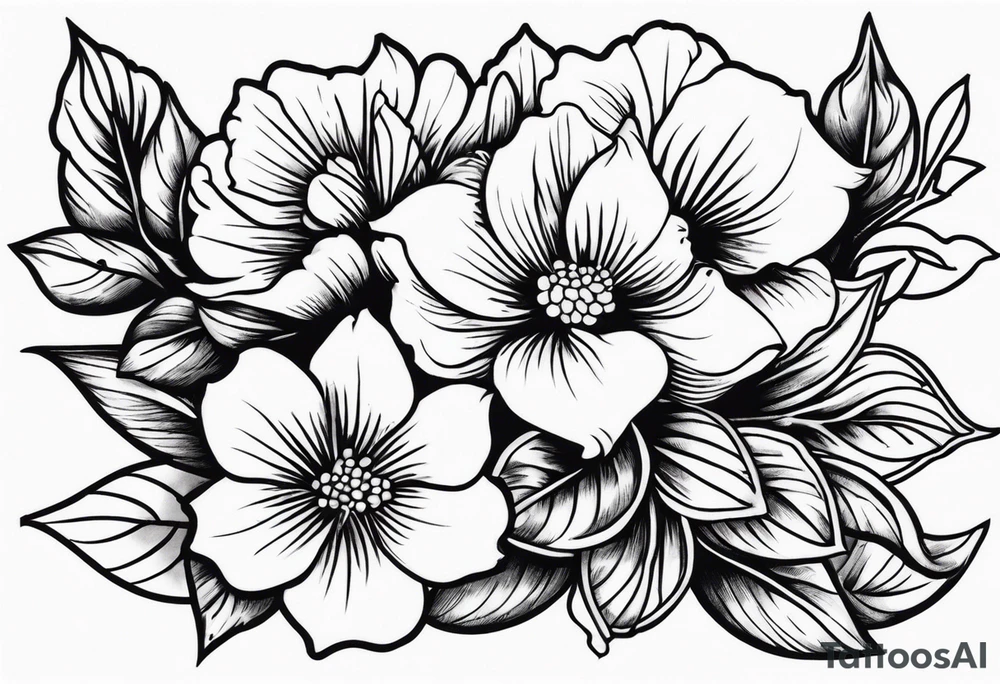 flores old school tattoo idea