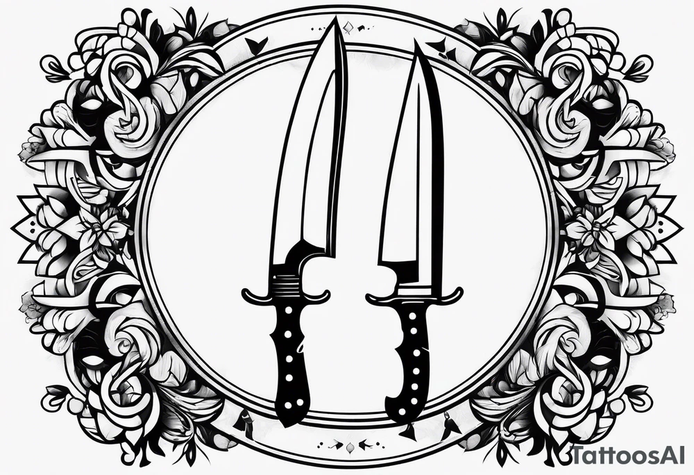 Knife, minimalistic tattoo idea