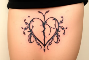 Broken heart tattoo idea