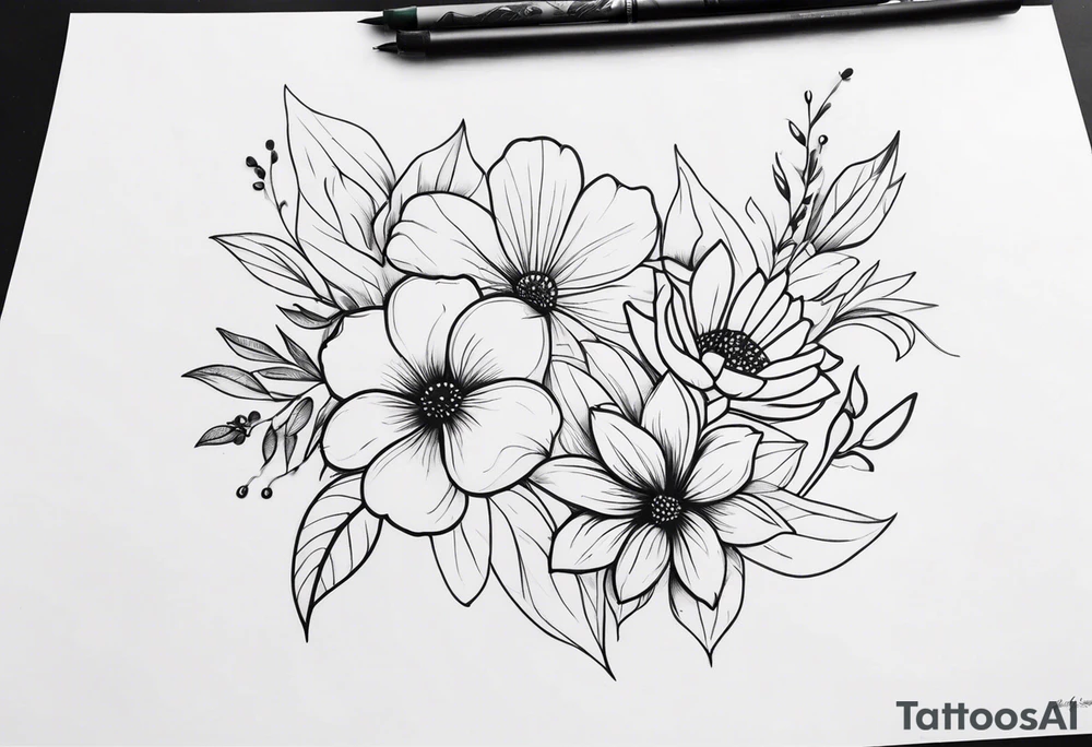 Flowers tattoo idea